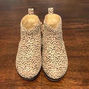 Cheetah print booties